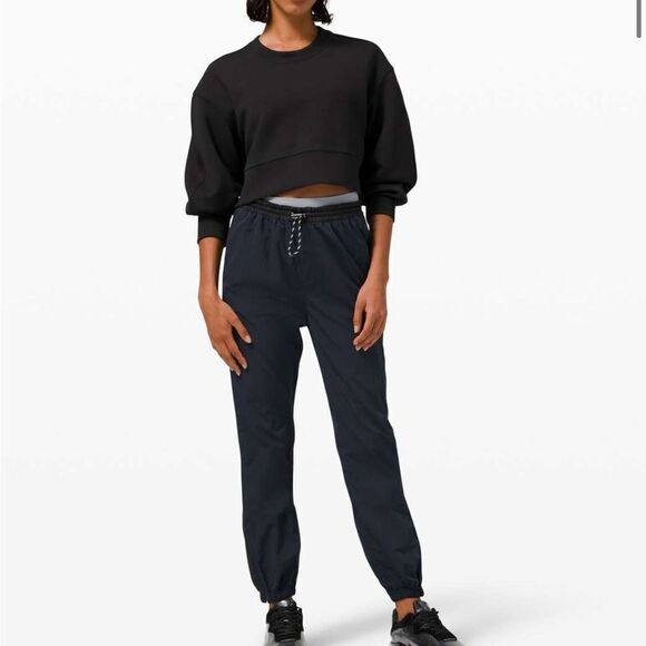 NWT New LULULEMON Evergreen Track Pant Wind Jogger Pants True Navy Black 8 - Picture 1 of 6